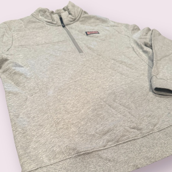 Women's Vineyard Vines Light Gray Half-Zip Sweatshirt Size Large - Picture 3 of 9